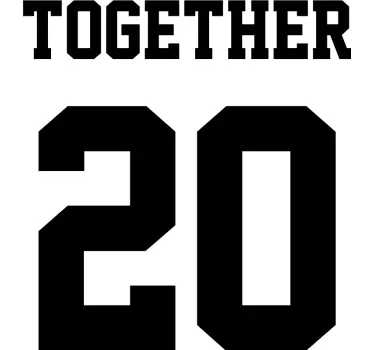 Koppels t-shirts samen sinds 16 - TenStickers