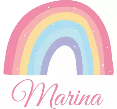 Baby t-shirt regenboog gepersonaliseerde babykleding - TenStickers