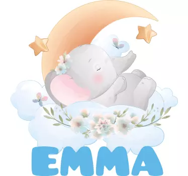 Baby t-shirt schattig olifantje slaapt - TenStickers