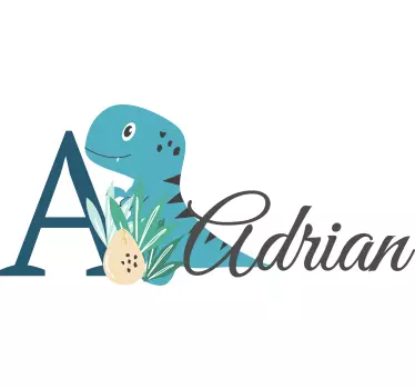 Baby t-shirt gepersonaliseerd met dinosaurusthema - TenStickers