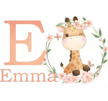 Baby t-shirt schattig giraffe ontwerp - TenStickers