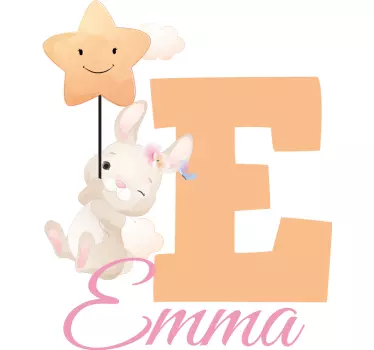 Baby t-shirt e met ster ballon - TenStickers