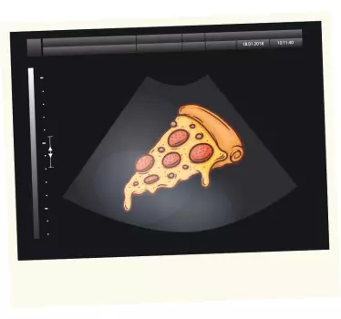 T-shirt baby Grappige pizza hobbel - TenStickers