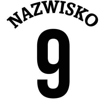 T-shirt met naam en aangepast atletennummer - TenStickers