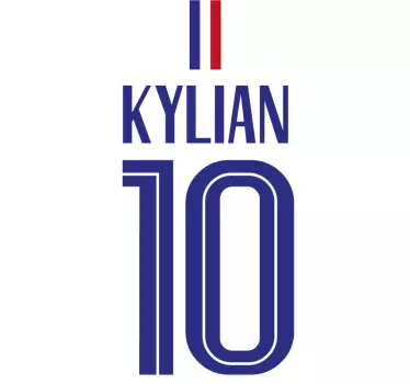 T-shirt kylian jersey nummer - TenStickers