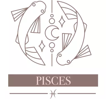 T-shirt met naam vissen zodiac symbool - TenStickers