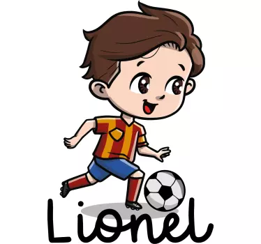 Kinderen t-shirt schattige voetballer - TenStickers