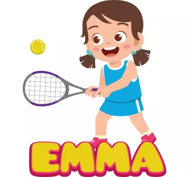 Tennisser met naam kinderen t-shirt - TenStickers