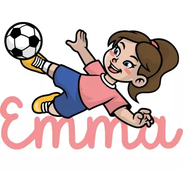 Kinderen t-shirt speelse voetbalavontuur - TenStickers
