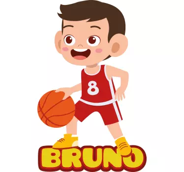Kinderen t-shirt enthousiaste jonge basketbalspeler - TenStickers