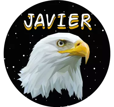 T-shirt met naam adelaar hoofd met javier - TenStickers
