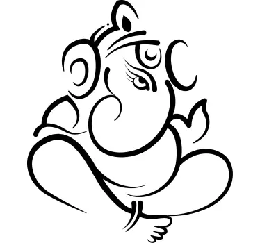 T-shirt met naam elegant ganesha symbool - TenStickers