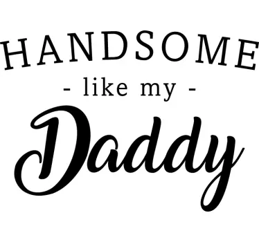 Baby t-shirt mooi zoals papa - TenStickers
