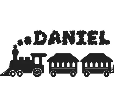 T-shirt Personaliseerbaar Trein met Naam - TenStickers