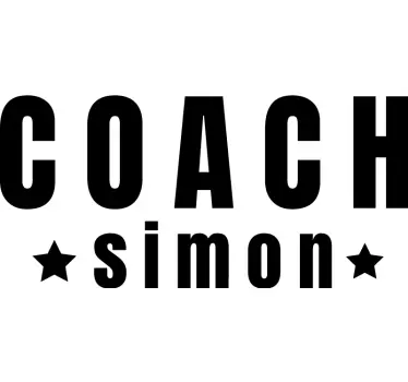 Coach t-shirt met naam - TenStickers