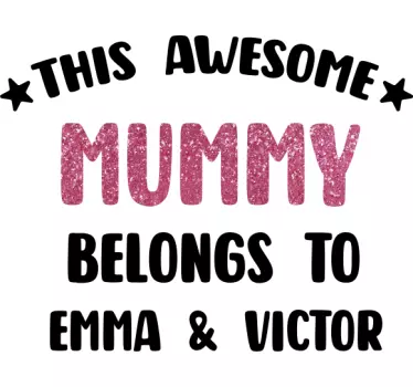 Awesome mummy moederdag t-shirt - TenStickers