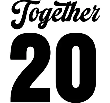 Hoodie met tekst together en getal voor koppels - TenStickers