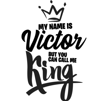 Noem me koning T-shirt met naam - TenStickers