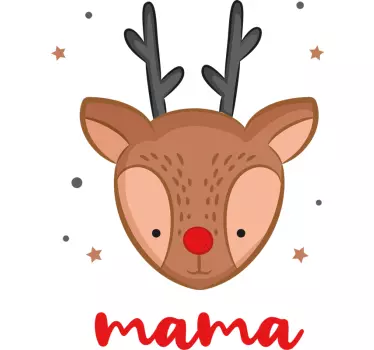 Kersttrui gepersonaliseerd Kerstmis rendieren met naam - TenStickers