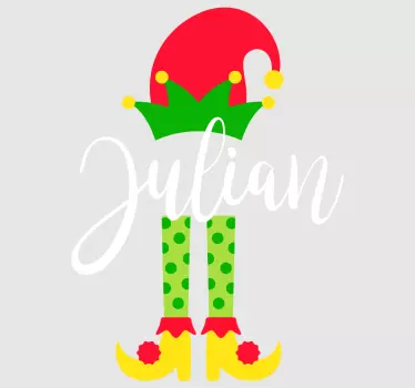 Kersttrui gepersonaliseerd Elfenfamilie Kerst - TenStickers
