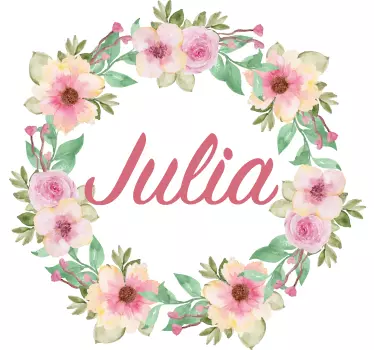 Lente bloemen T-shirt met naam - TenStickers