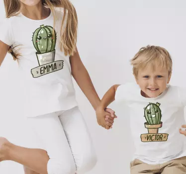 T-shirts moeders en dochters cactus koppel ontwerp - TenStickers