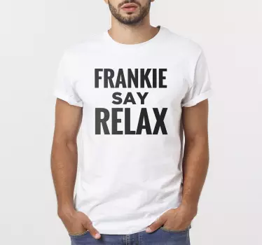 Zeg ontspanning T-shirt met naam - TenStickers