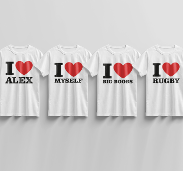i love T-shirt met naam - TenStickers