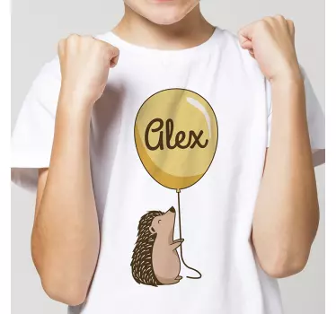 Baby t-shirt egel met ballon - TenStickers