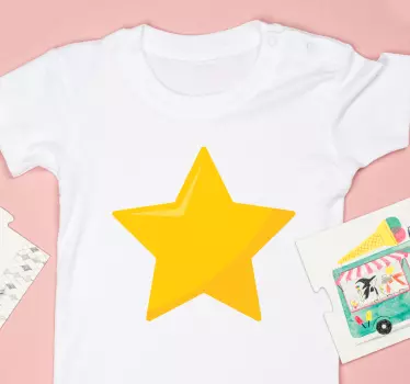 Baby t-shirt in heldere stervorm - TenStickers