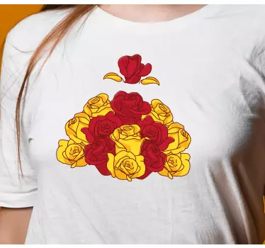 Baby t-shirt kleurrijke rozenboeket - TenStickers