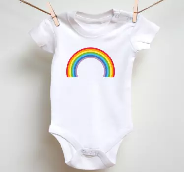 Baby t-shirt met helder regenboog ontwerp - TenStickers