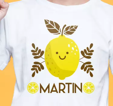 Baby t-shirt met lachend citroenfiguur - TenStickers