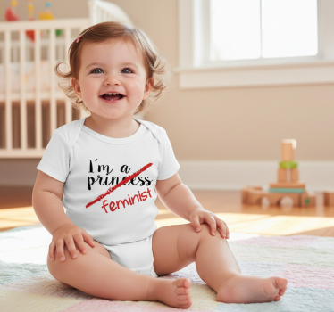 Baby t-shirt met moderne feministische tekst grafiek - TenStickers