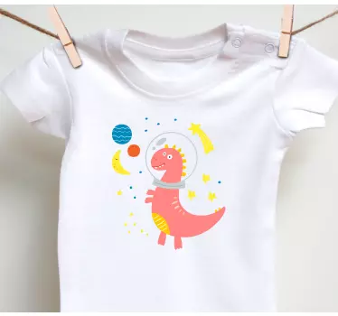 Baby t-shirt ruimte dino avontuur - TenStickers