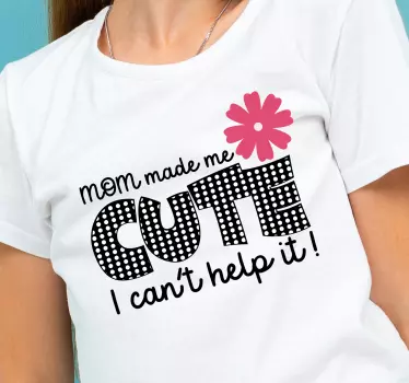 Baby t-shirt schattig gemaakt door mama - TenStickers