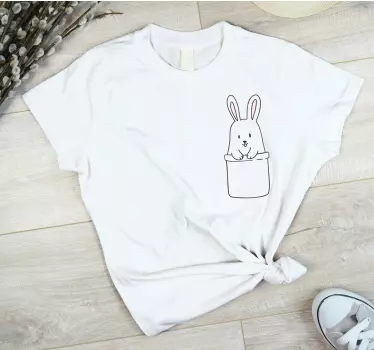 Baby t-shirt schattig konijntje in container - TenStickers