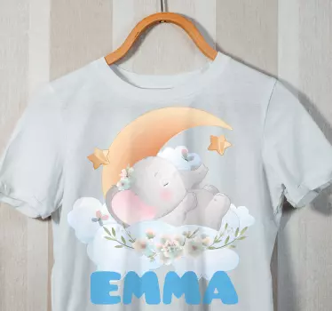 Baby t-shirt schattig olifantje slaapt - TenStickers