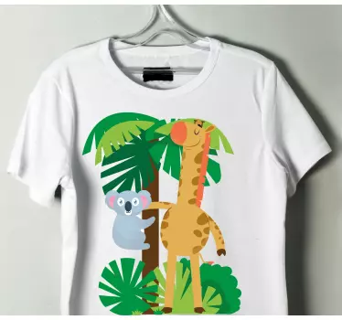 Baby t-shirt schattige jungle vriendjes - TenStickers