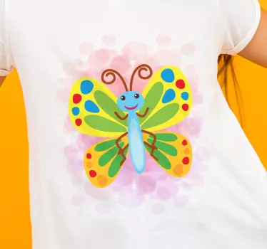 Baby t-shirt schattige kleurrijke vlinder - TenStickers