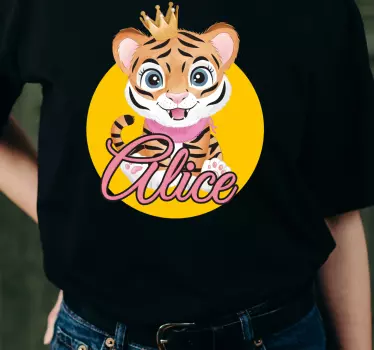 Baby t-shirt schattige tijger prinses - TenStickers