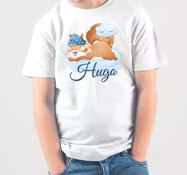 Baby t-shirt slaperige eekhoorn ontwerp - TenStickers