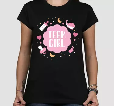 Baby t-shirt team girl viering - TenStickers