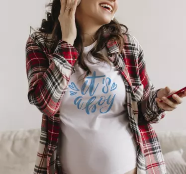 Baby t-shirt verwachting van een baby aankondiging - TenStickers
