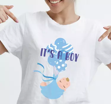 Babyjongen onthullen baby t-shirt - TenStickers