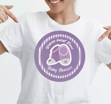 Uitnodigende uitnodiging baby t-shirt - TenStickers