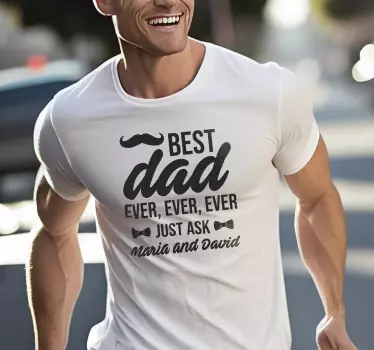 Beste vader Vaderdag t-shirt - TenStickers