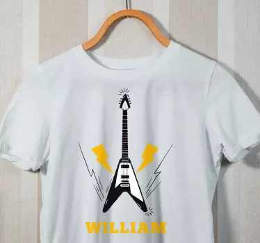 Aangepaste elektrische gitaar t-shirt - TenStickers