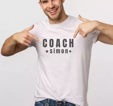 Coach t-shirt met naam - TenStickers