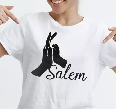 Handgebaar met naam t-shirt - TenStickers